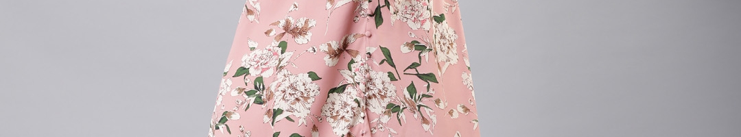Buy Tokyo Talkies Women Pink Printed Maxi Dress - Dresses for Women ...