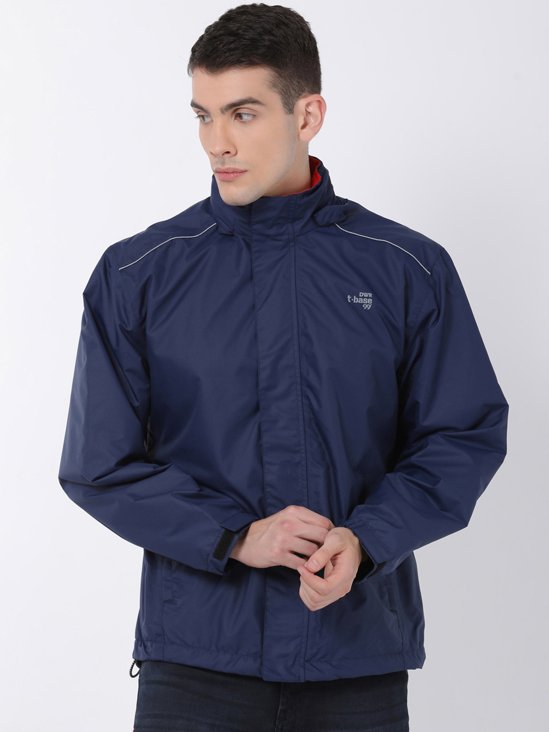 Buy T Base Men Navy Blue Hooded Rain Jacket Rain Jacket for Men