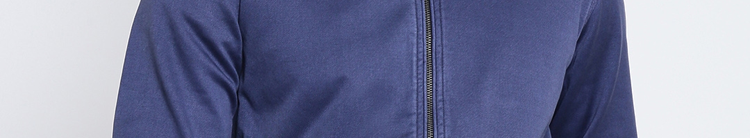 Buy Crimsoune Club Men Blue Solid Varsity Jacket - Jackets for Men ...
