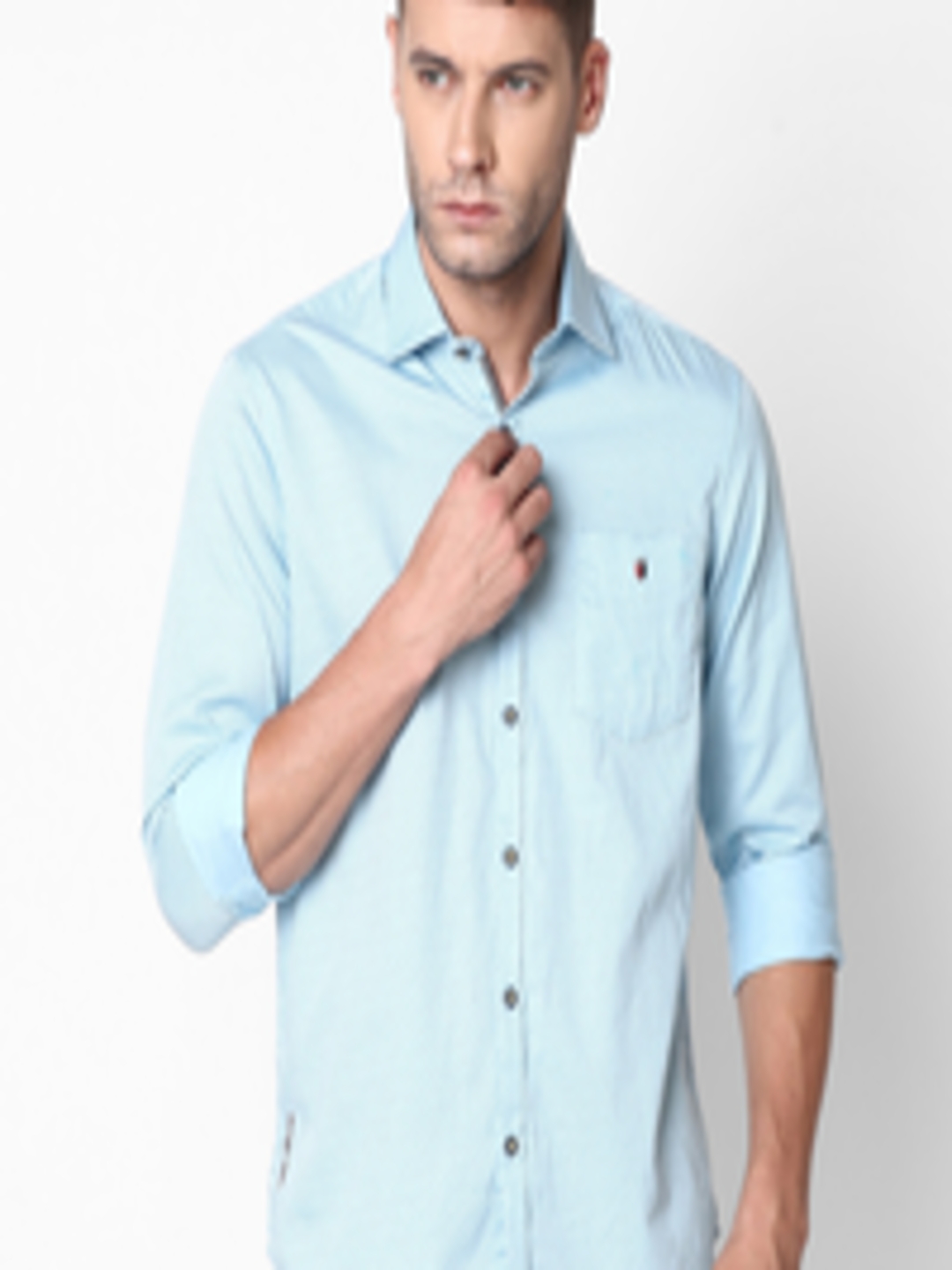 Buy IDC Men Blue Slim Fit Printed Casual Shirt - Shirts for Men 9961027 ...