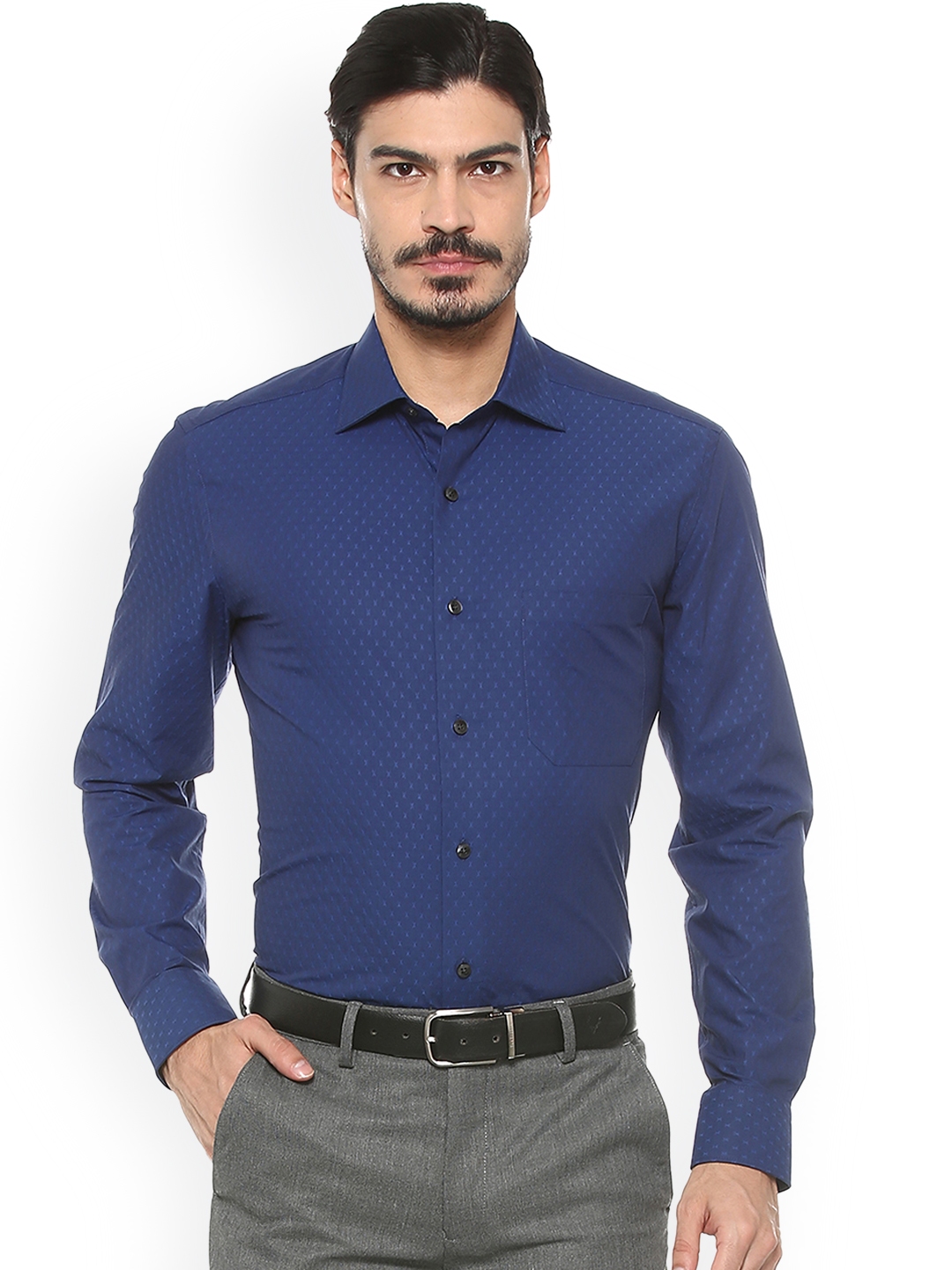 navy formal shirt mens