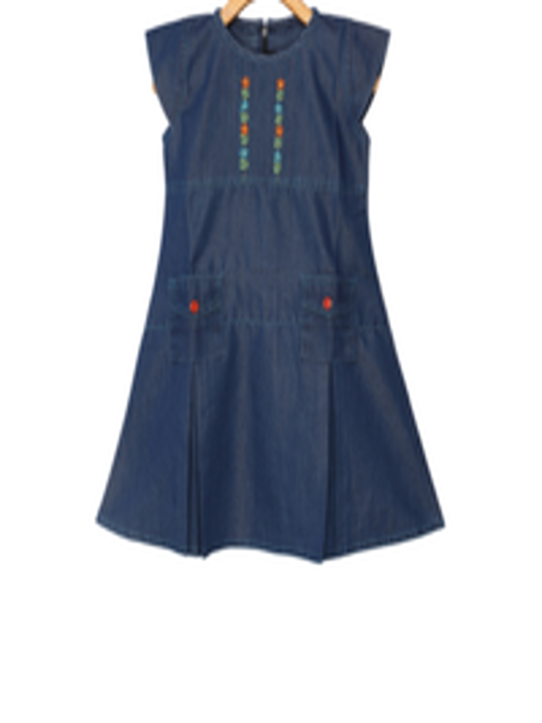 Buy La Bele Girls Blue Solid A Line Dress - Dresses for Girls 9952799 ...