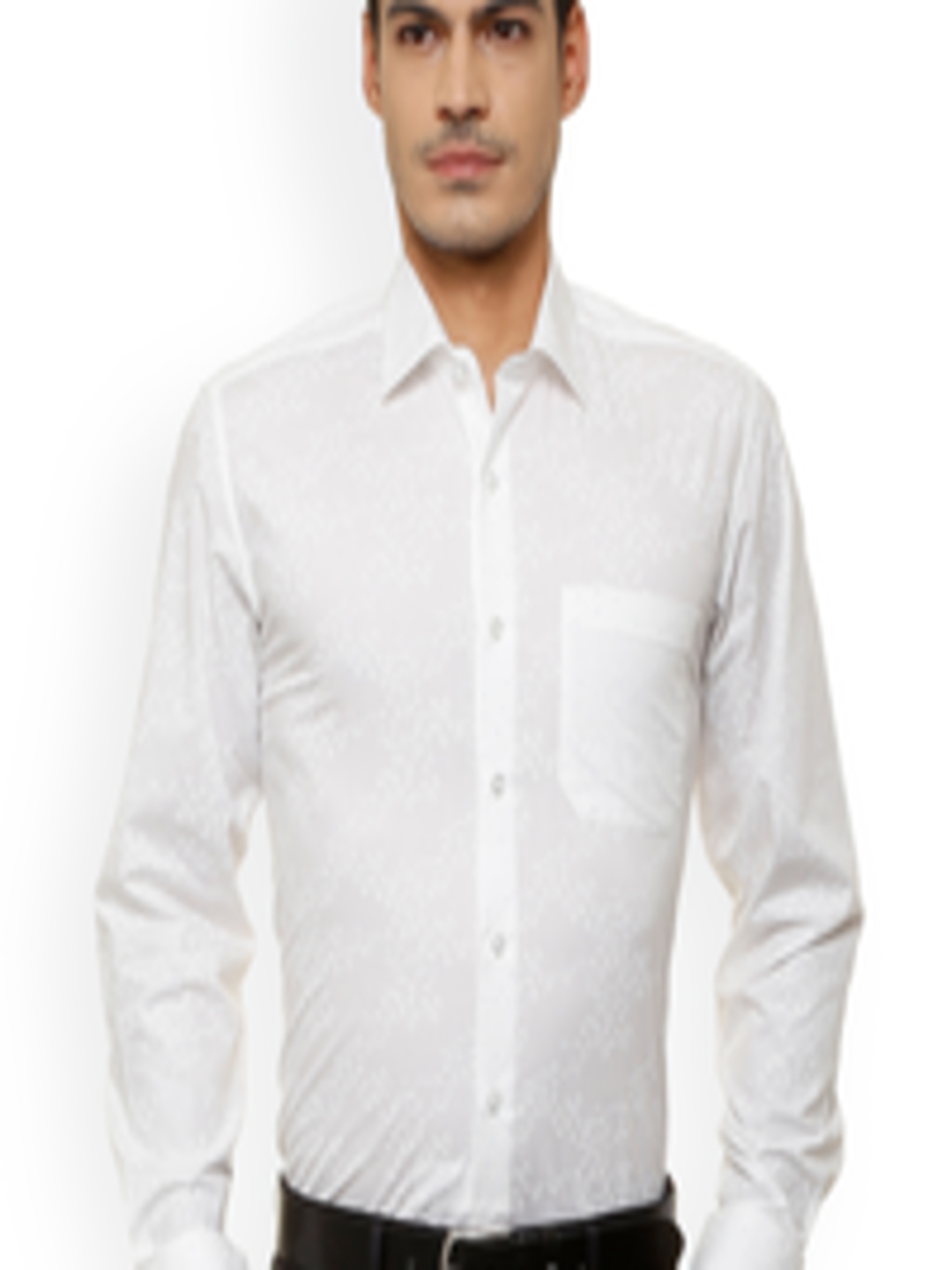 Buy Louis Philippe Men White Slim Fit Printed Formal Shirt - Shirts for Men 9970949 | Myntra
