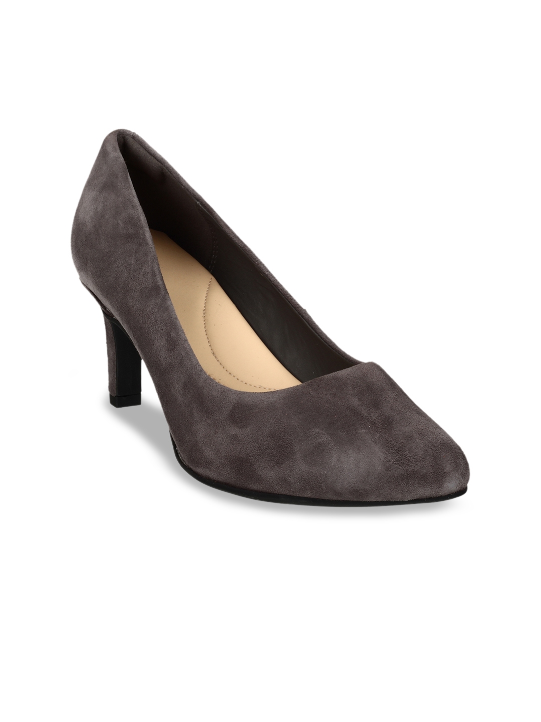 clarks gray pumps