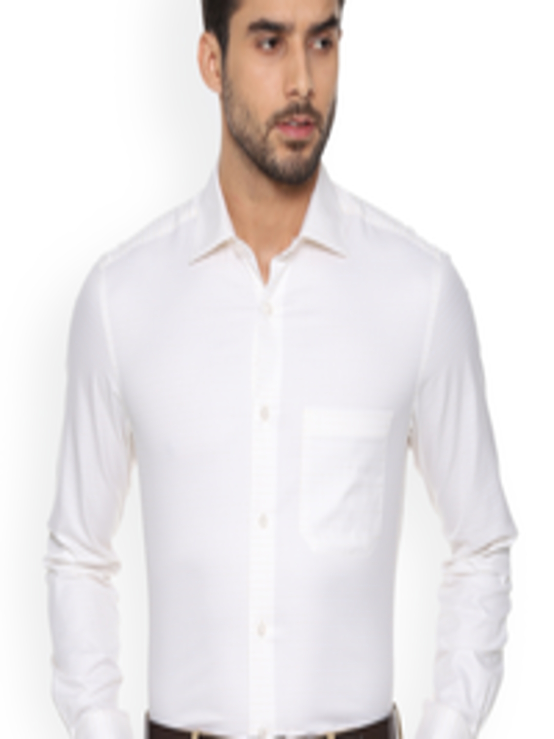 Buy Louis Philippe Men White Regular Fit Checked Formal Shirt - Shirts for Men 10271089 | Myntra