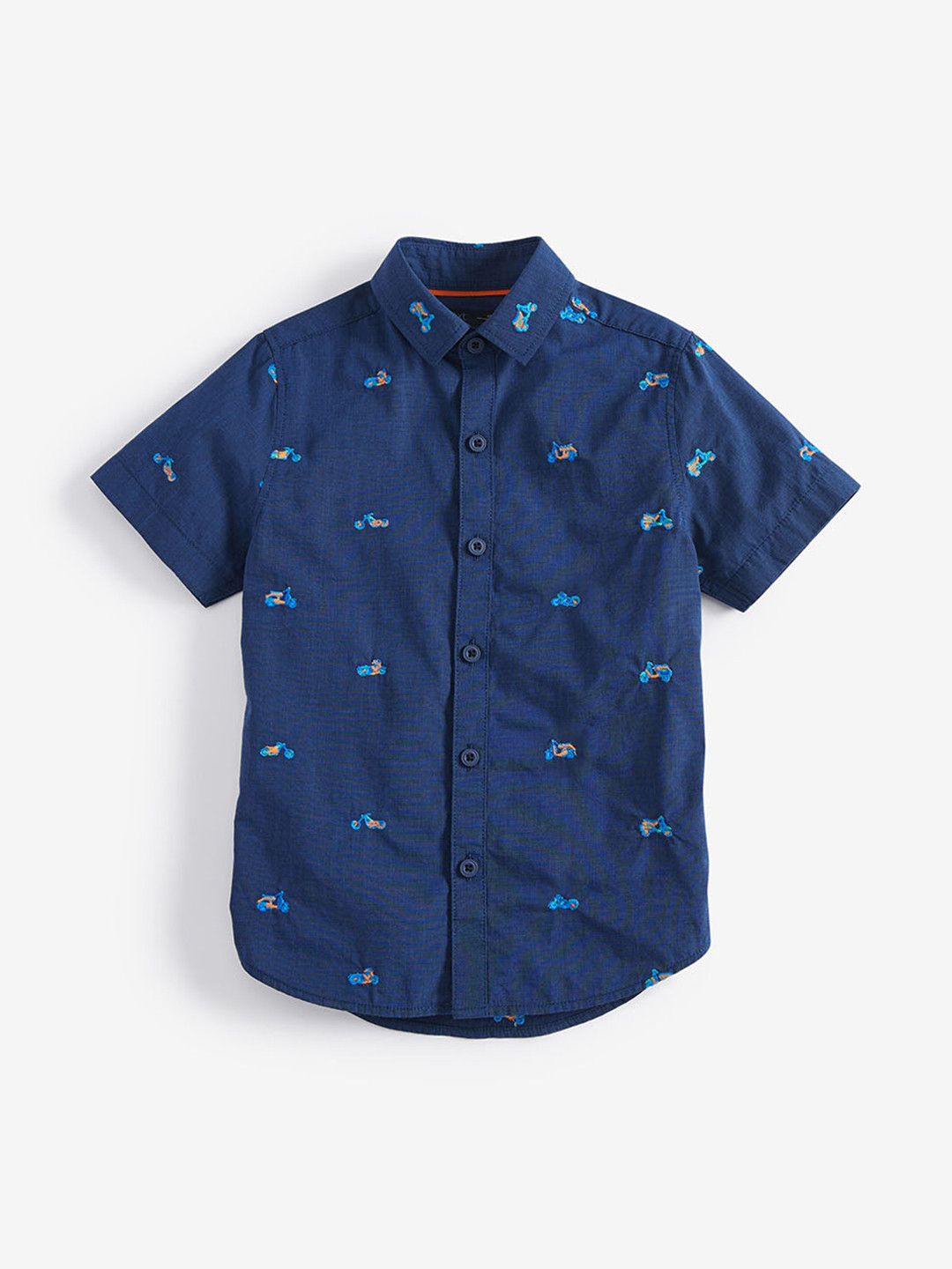 Buy Next Boys Navy Blue Regular Fit Printed Casual Shirt Shirts for