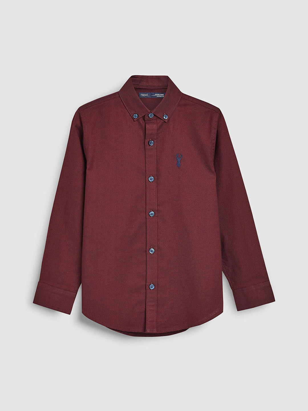 Buy Next Boys Burgundy Regular Fit Solid Casual Shirt Shirts for Boys
