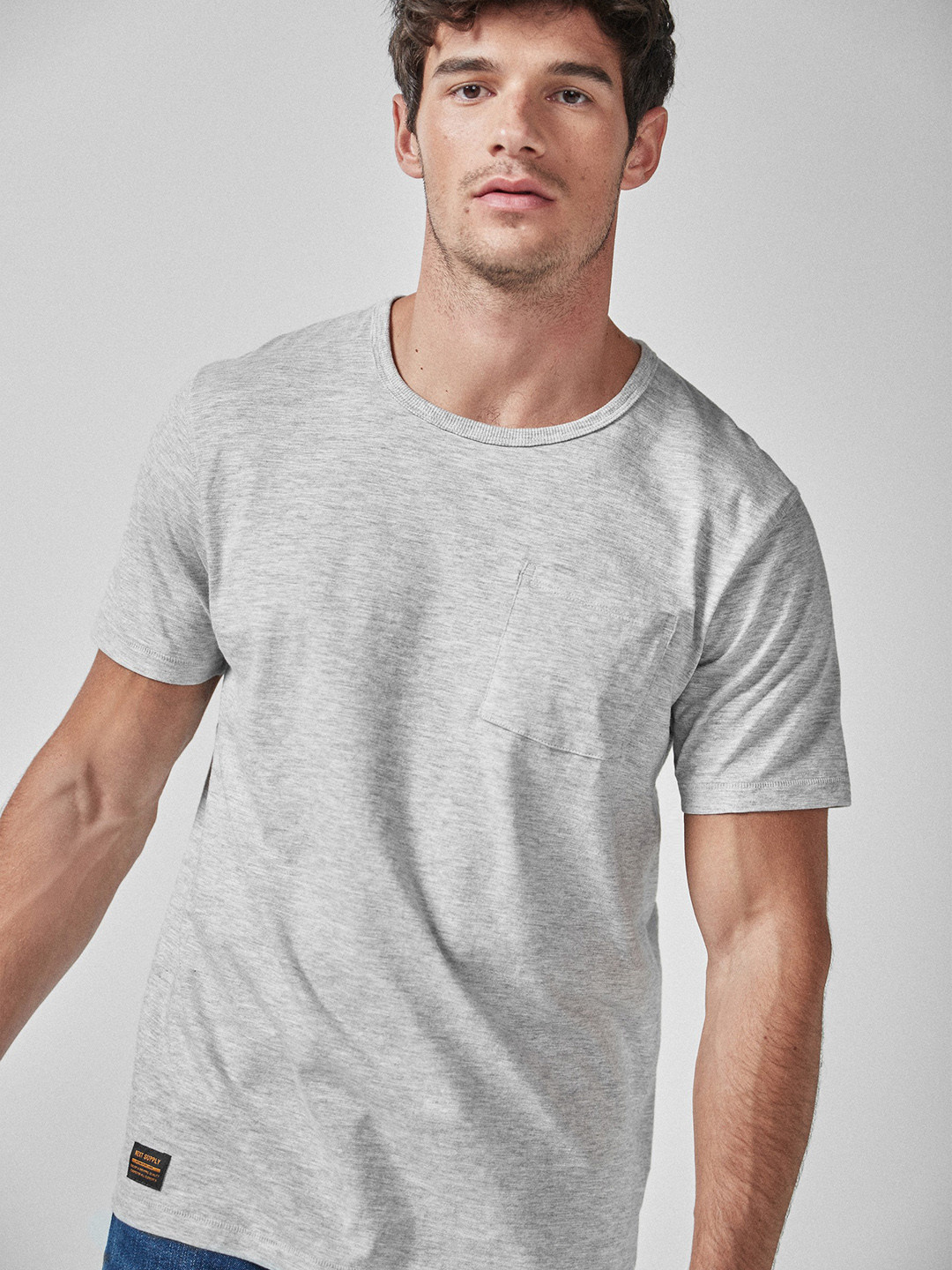 Buy Next Men Grey Solid Round Neck T Shirt Tshirts for Men 10277049 Myntra