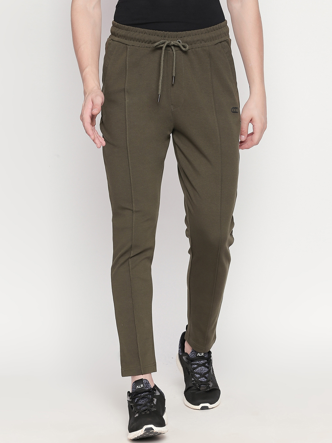 Buy Ajile By Pantaloons Men Green Solid Slim Fit Track Pants - Track ...