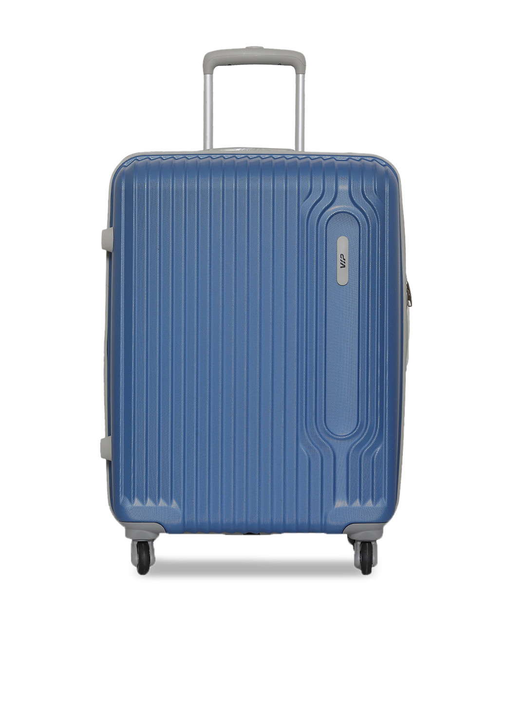 Buy VIP Unisex Blue Textured Large Trolley Suitcase Trolley Bag for