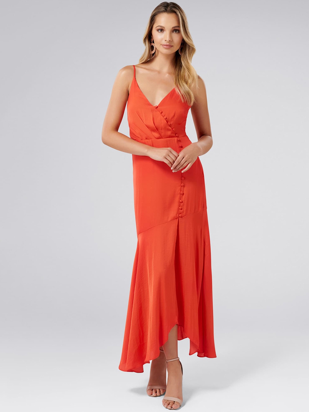 Buy Forever New Women Orange Maxi Dress - Dresses for Women 10287059 | Myntra