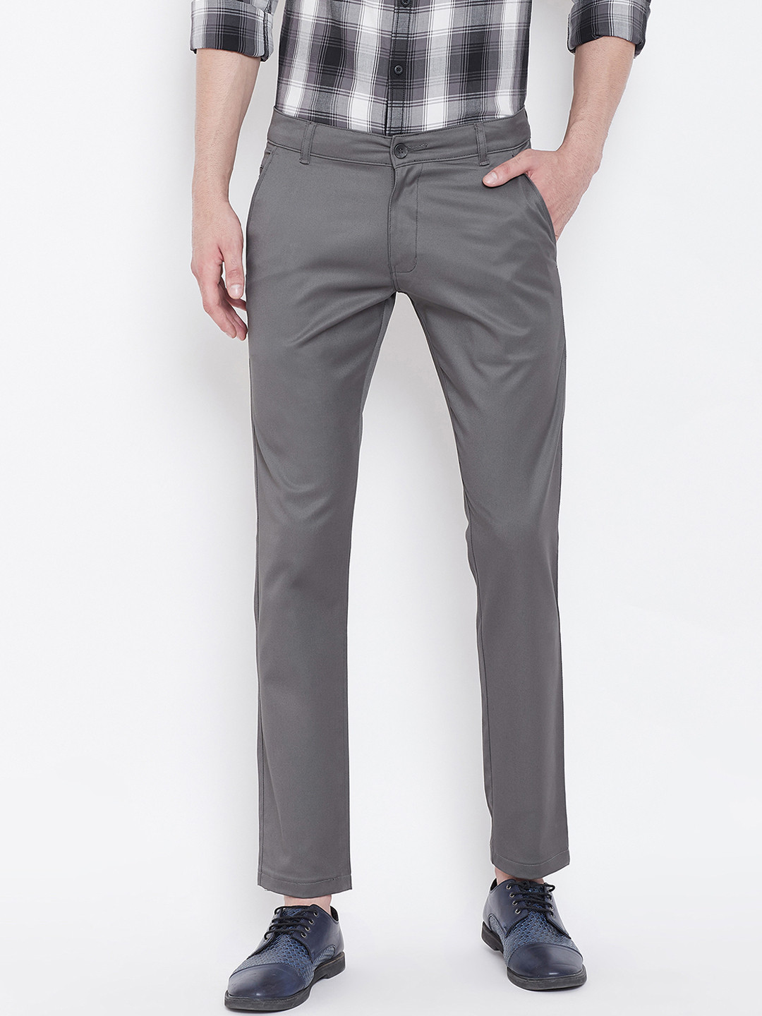 Buy The Dry State Men Grey Loose Fit Solid Regular Trousers Trousers for Men 10291359 Myntra
