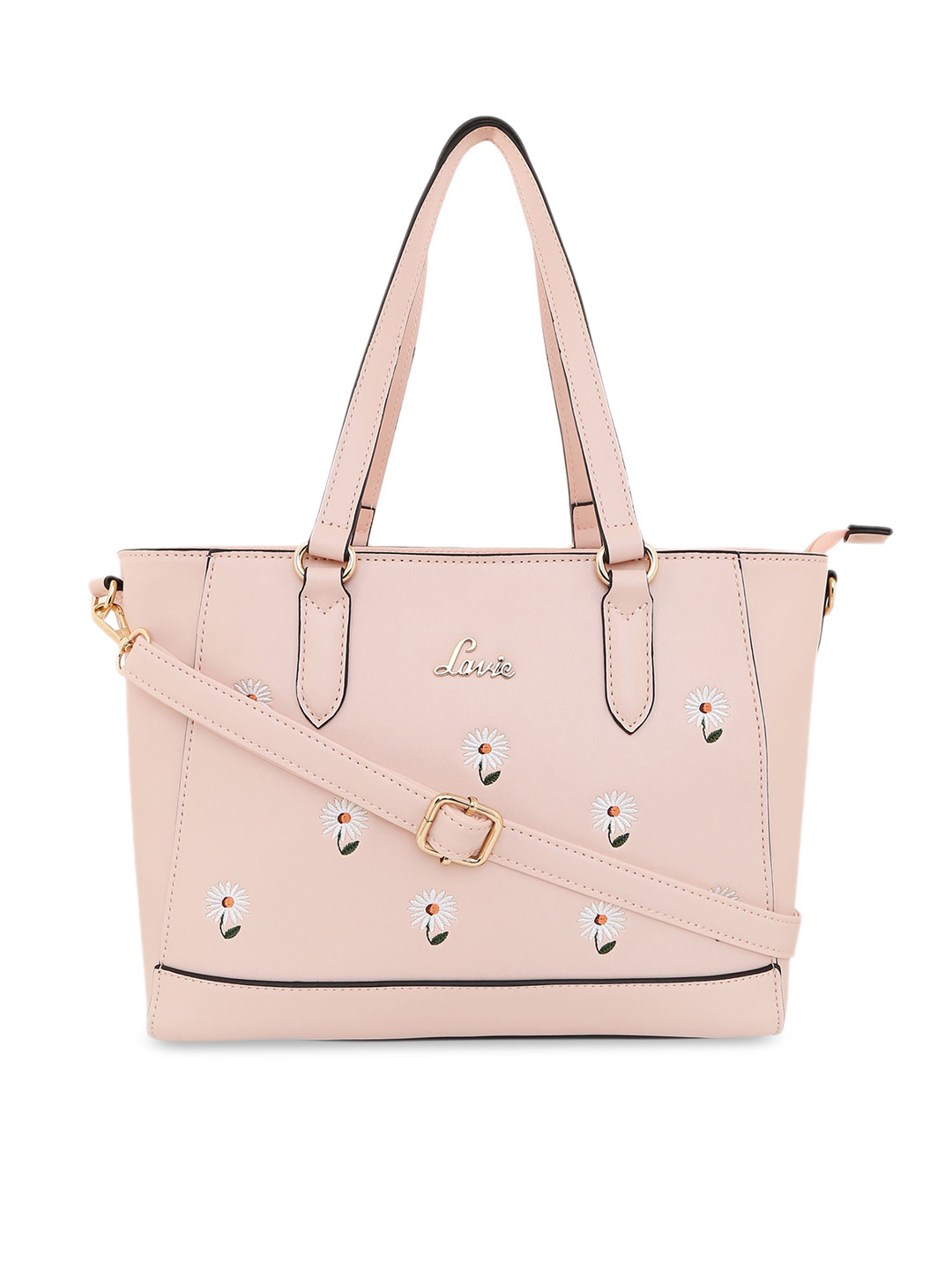 Buy Lavie Women Pink Embroidered Shoulder Bag Handbags for Women