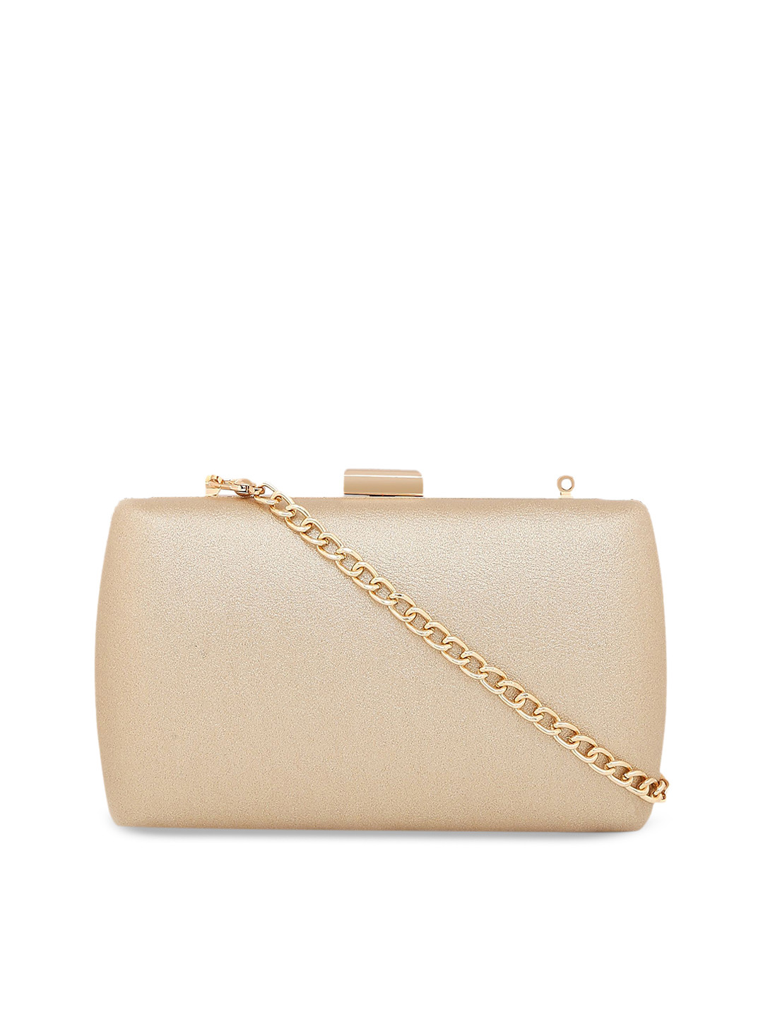 Buy Lavie Women Gold Toned Solid Box Clutch Clutches for Women