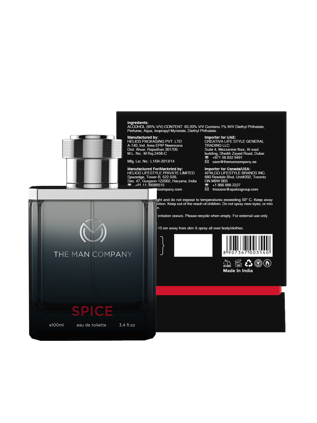 Buy THE MAN COMPANY Black Fragrance Gift Set 100 Ml Fragrance Gift Set for Men 10319427 Myntra