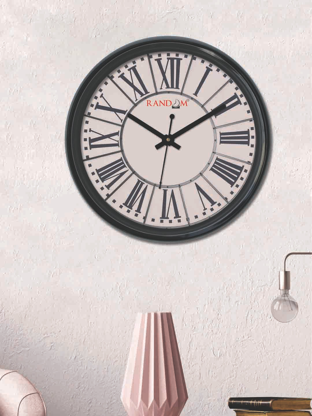 Buy RANDOM Beige Round Solid 30 Cm Analogue Wall Clock Clocks for