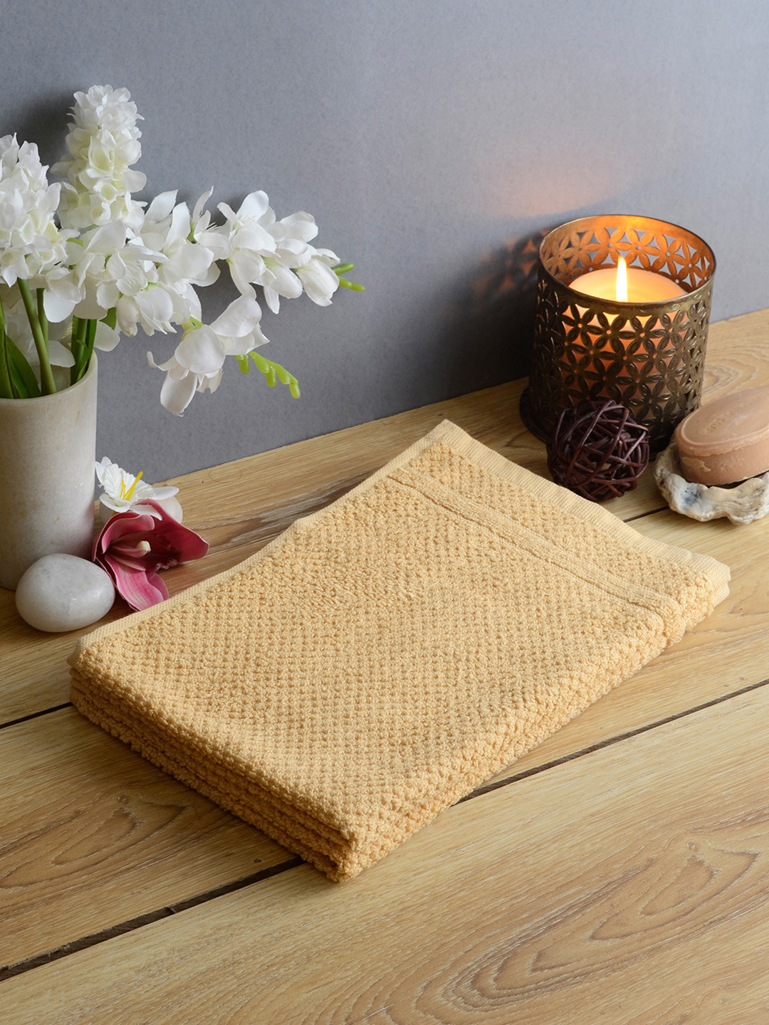 Buy Softweave Yellow Pack Of 2 GSM 350 Hand Towels Hand Towels for