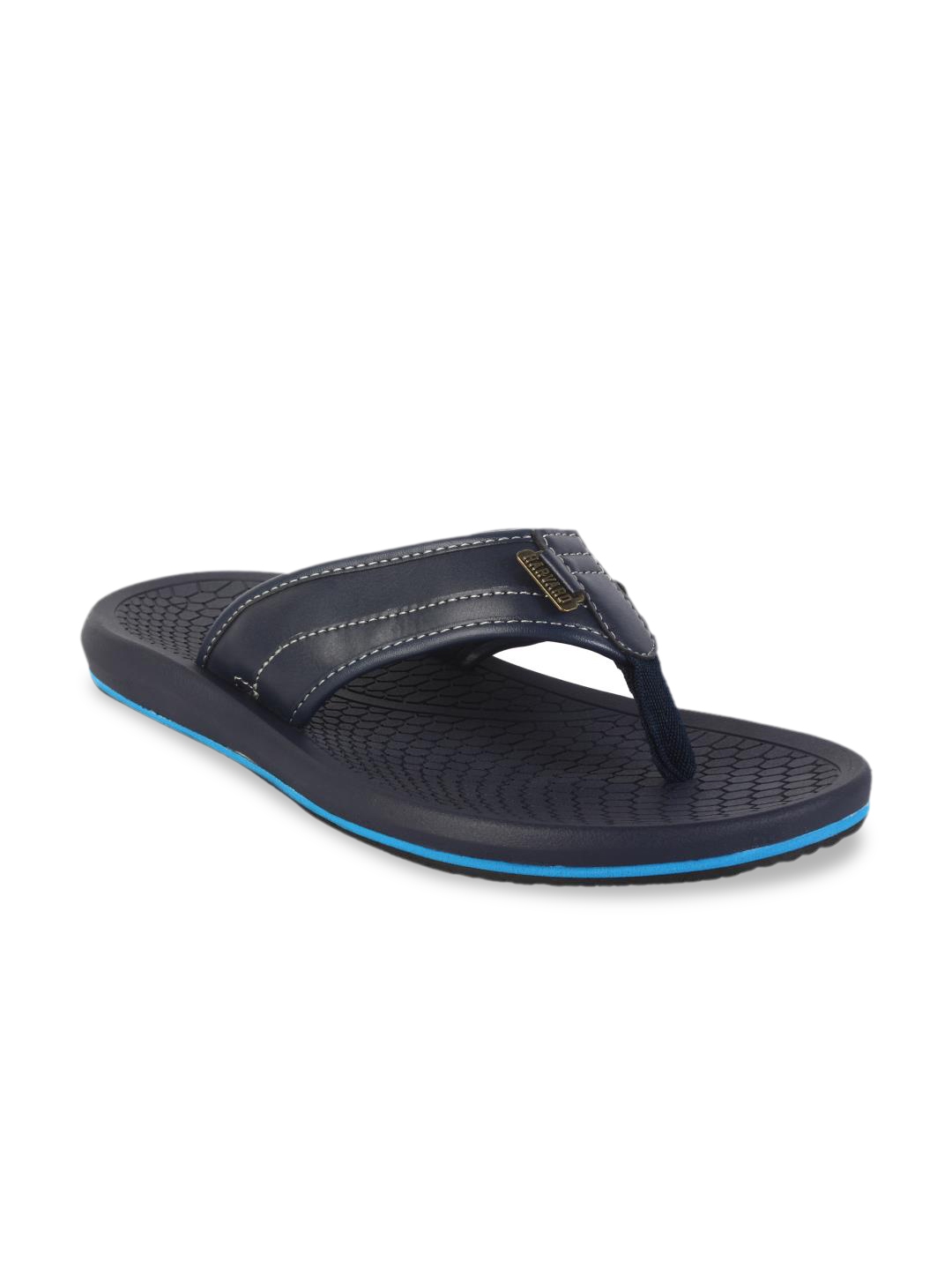 mens navy blue flip flops