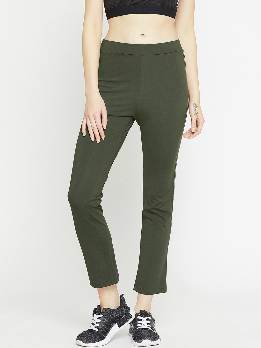olive green nike track pants
