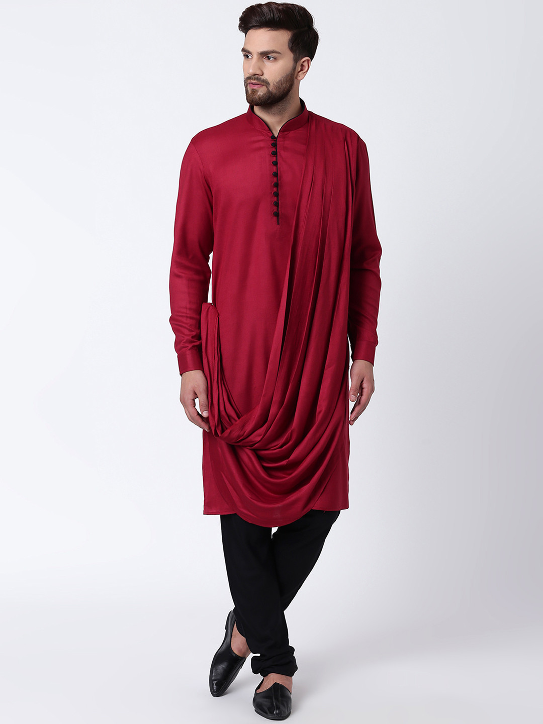 Buy I Know Men Maroon Solid Straight Kurta Kurtas for Men 10352155 Myntra