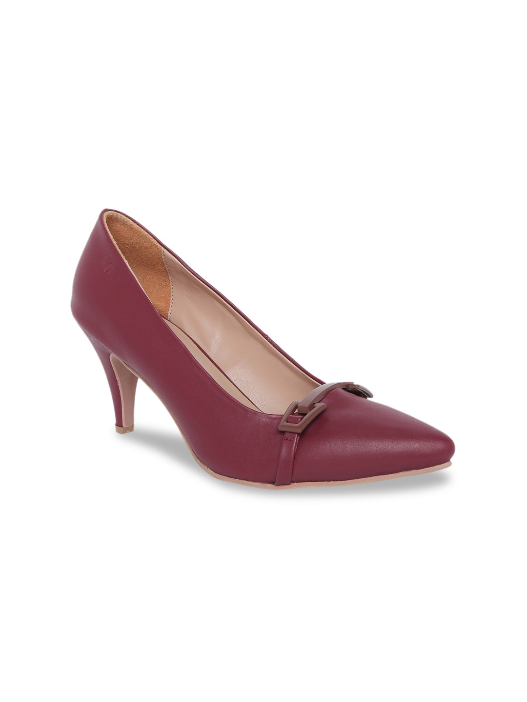 Buy Cole Women Maroon Solid Pumps Heels for Women 10360303