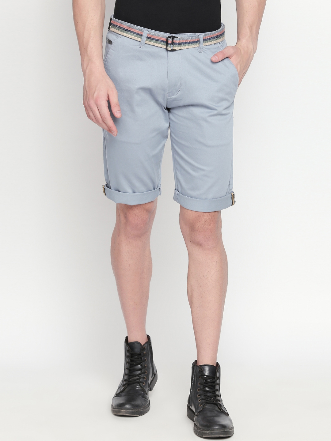 Buy Beevee Men Blue Solid Regular Fit Regular Shorts - Shorts for Men ...