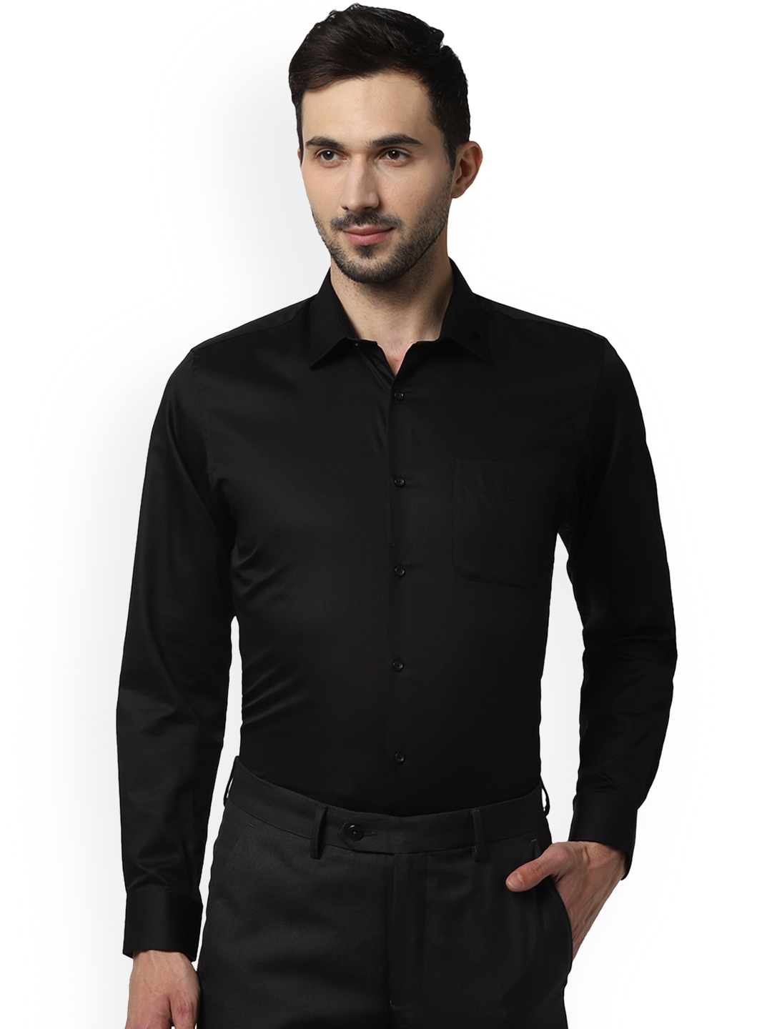 peter england shirts black