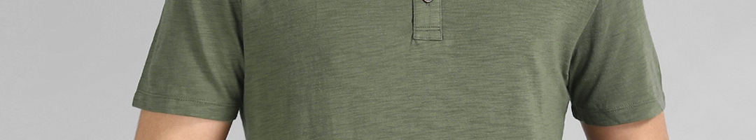 Buy GAP Olive Green Short Sleeve Solid Henley T Shirt - Tshirts for Men ...