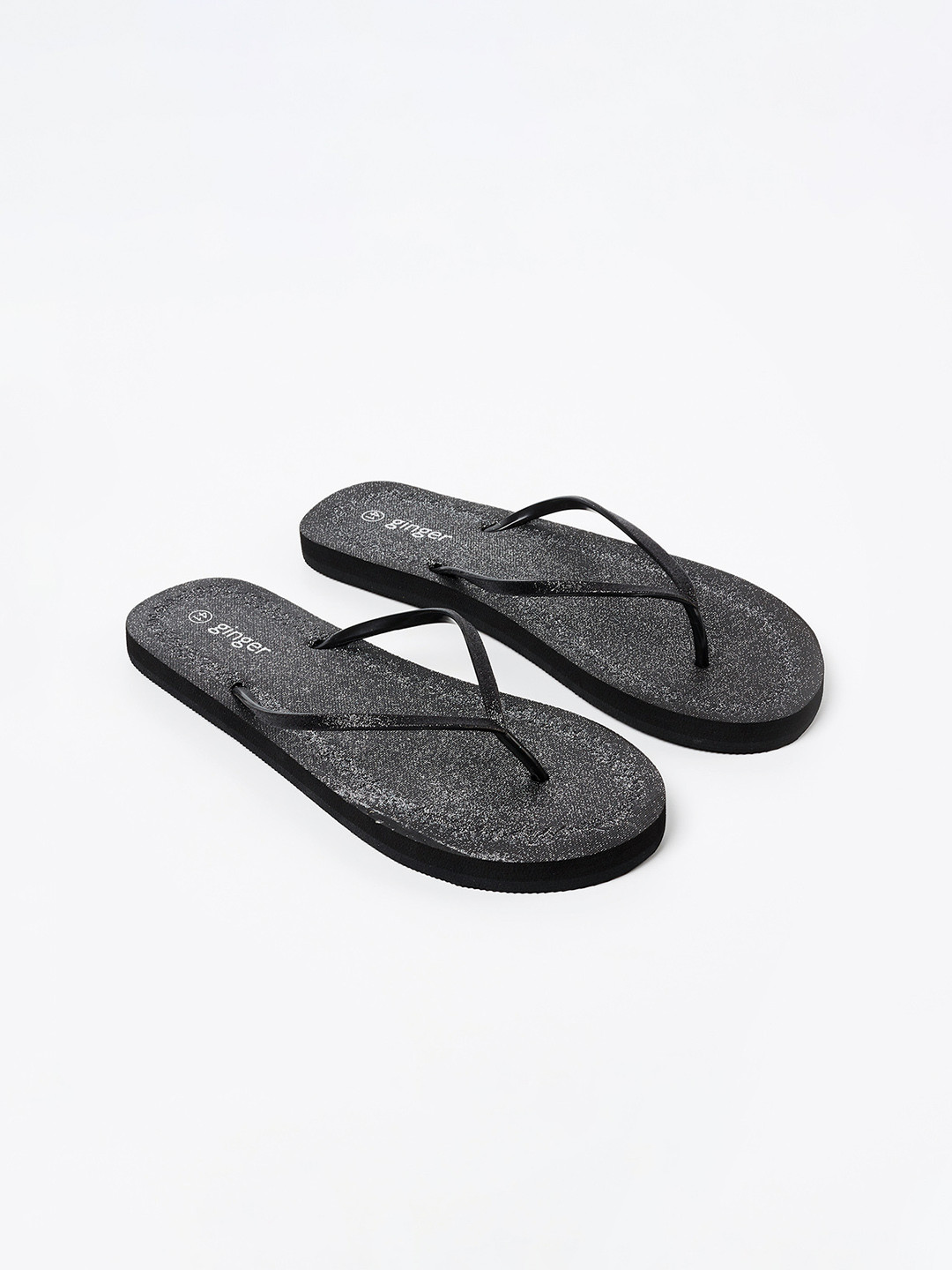 Buy Ginger By Lifestyle Women Black Printed Thong Flip Flops Flip Flops for Women 10362281