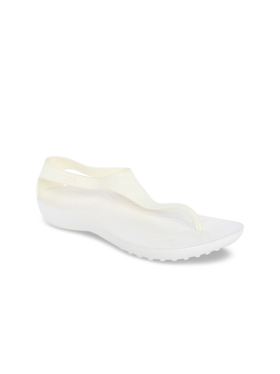 Buy Crocs Serena Women Off White Solid Slip On - Flip Flops for Women 10362403 | Myntra