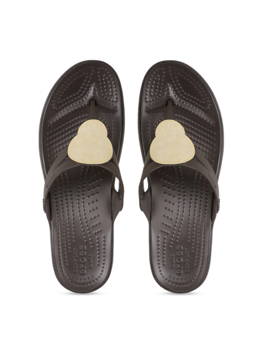 Buy Crocs Sanrah Women Brown Solid Sandals Heels for Women 10362397