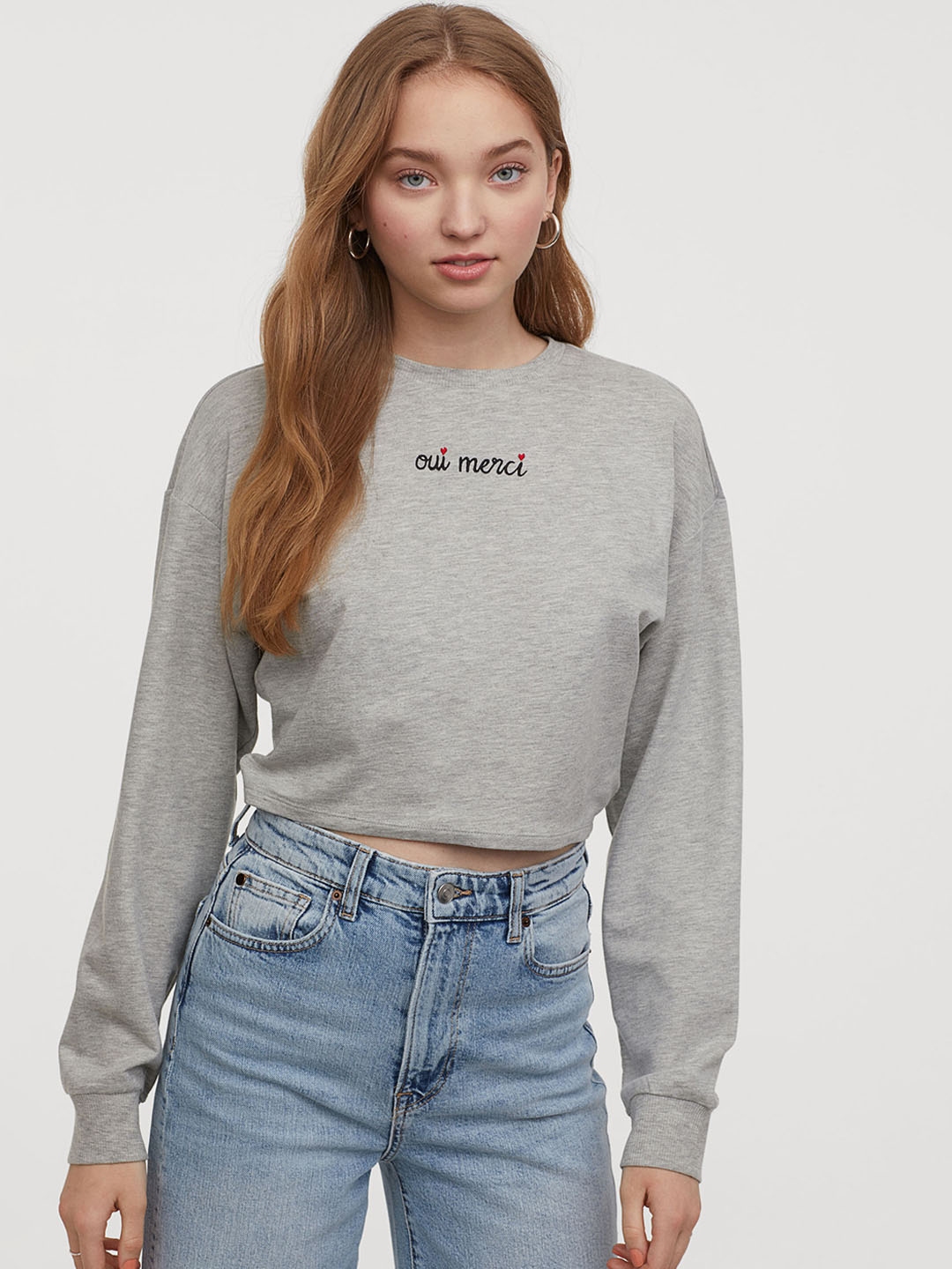 h&m grey sweatshorts