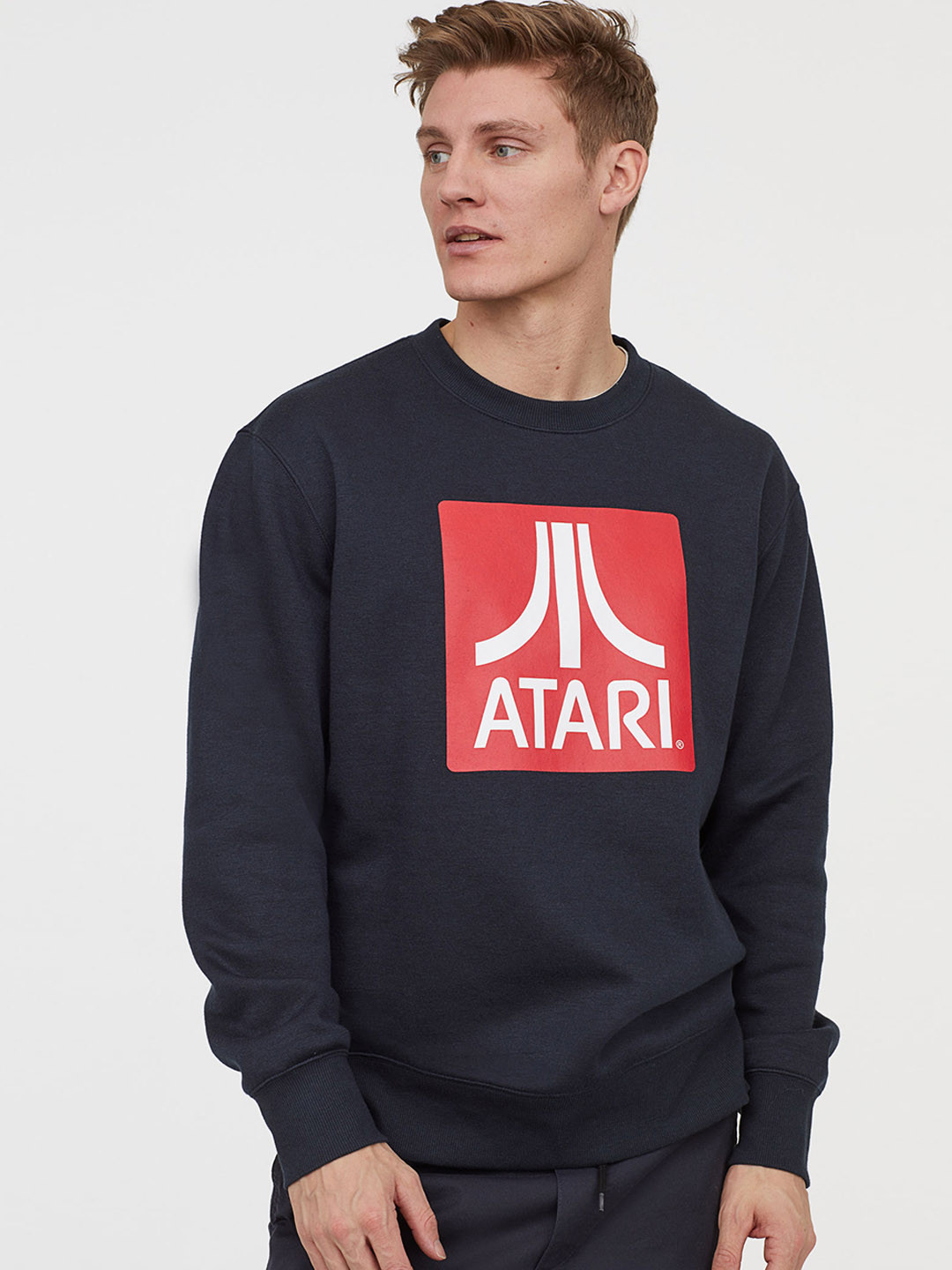 Buy H&M Men Blue Printed Sweatshirt Sweatshirts for Men 10365735 Myntra