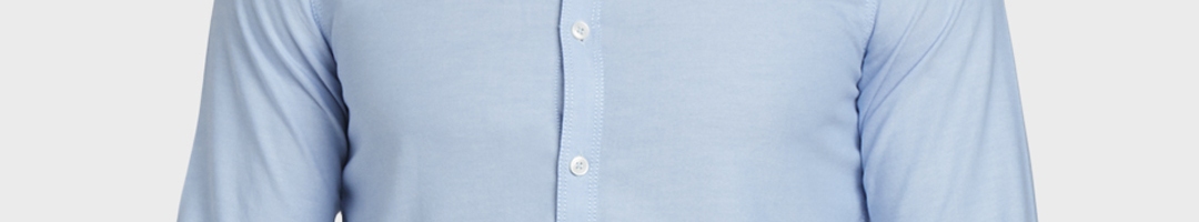 Buy ColorPlus Men Blue Slim Fit Solid Casual Shirt - Shirts for Men ...