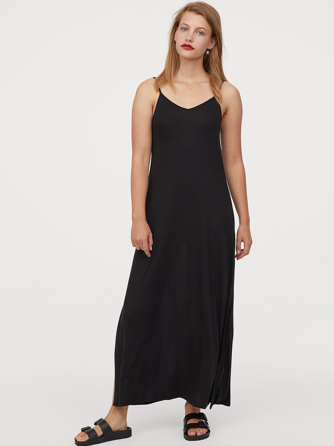 Buy H&M Women Black Solid Slip Dress Dresses for Women 10432786 Myntra