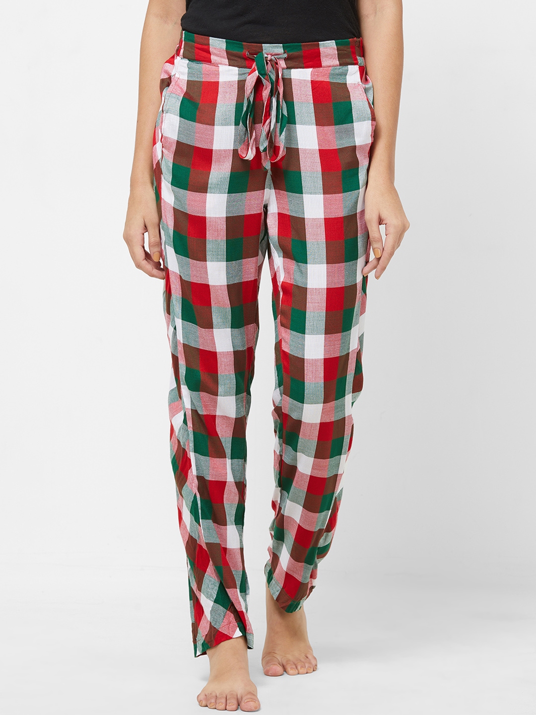 ladies checked lounge pants