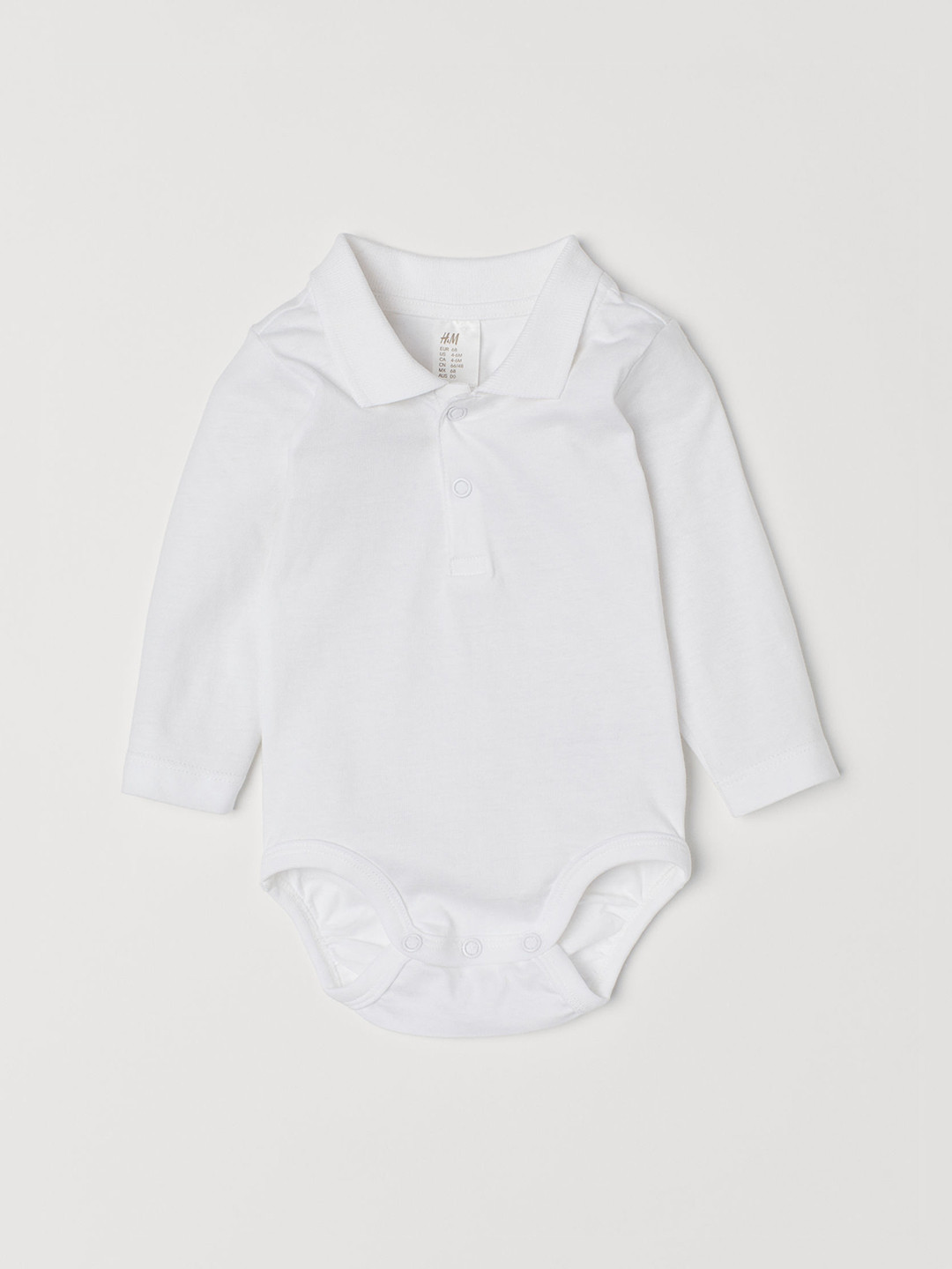 Buy H&M Boys White Solid Piqu Bodysuit Bodysuit for Boys 10441210