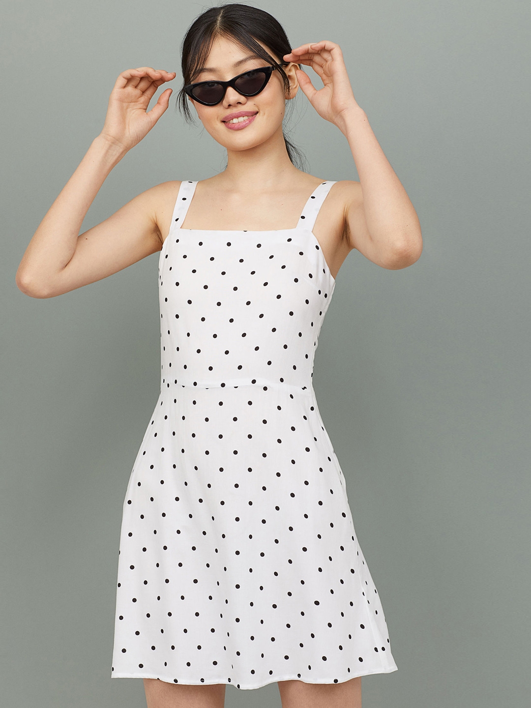 Buy H&M Women White Patterned Dress Dresses for Women 10333165 Myntra