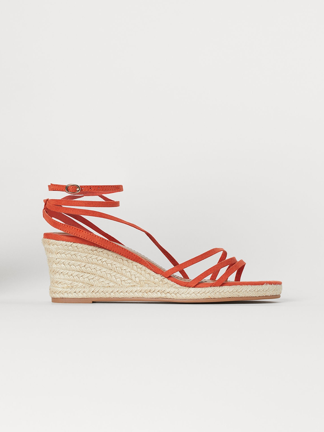 orange wedge sandals
