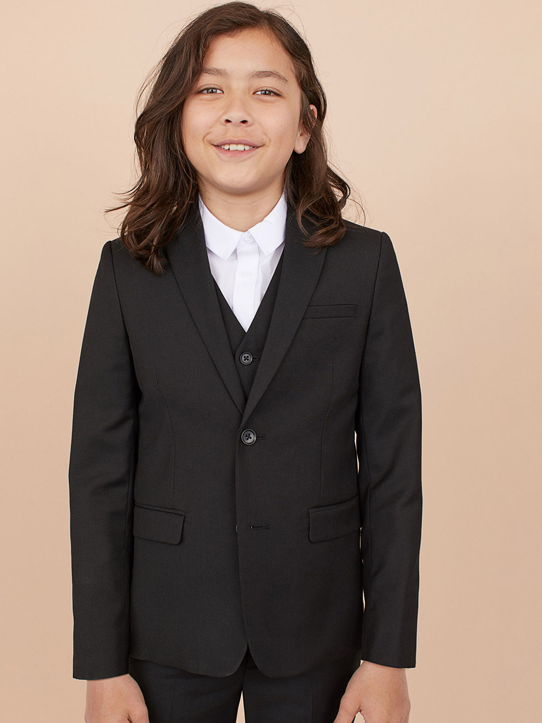 Buy H&M Boys Black Solid Classic Blazer Blazers for Boys 10435614