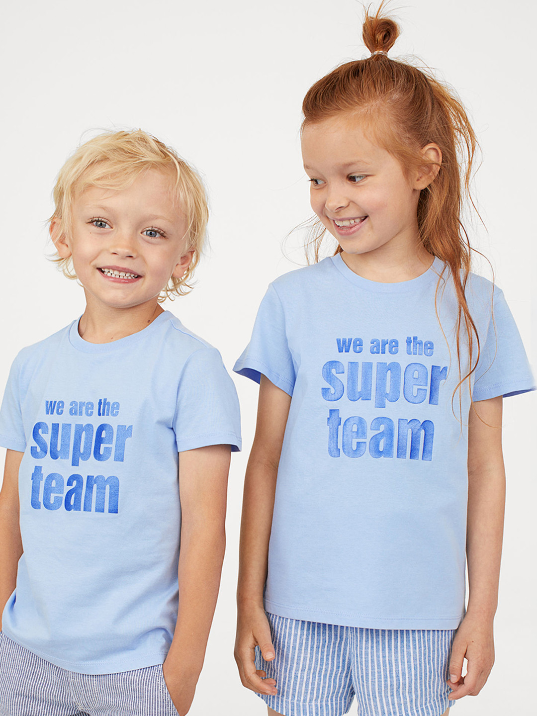 Buy HM Kids Blue Printed Cotton Pure Cotton T Shirt Tshirts for