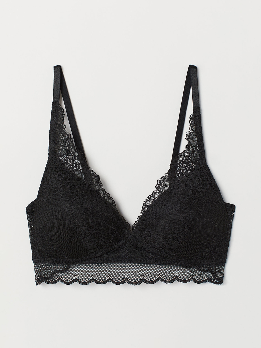Buy H&M Black Non Wired Lace Bra Bra for Women 10435038 Myntra