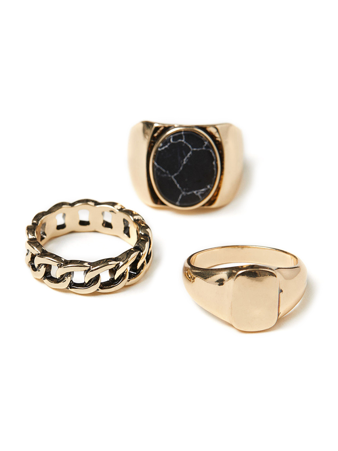 Buy H&M Women Gold Toned 3 Pack Rings Ring for Men 10436116 Myntra