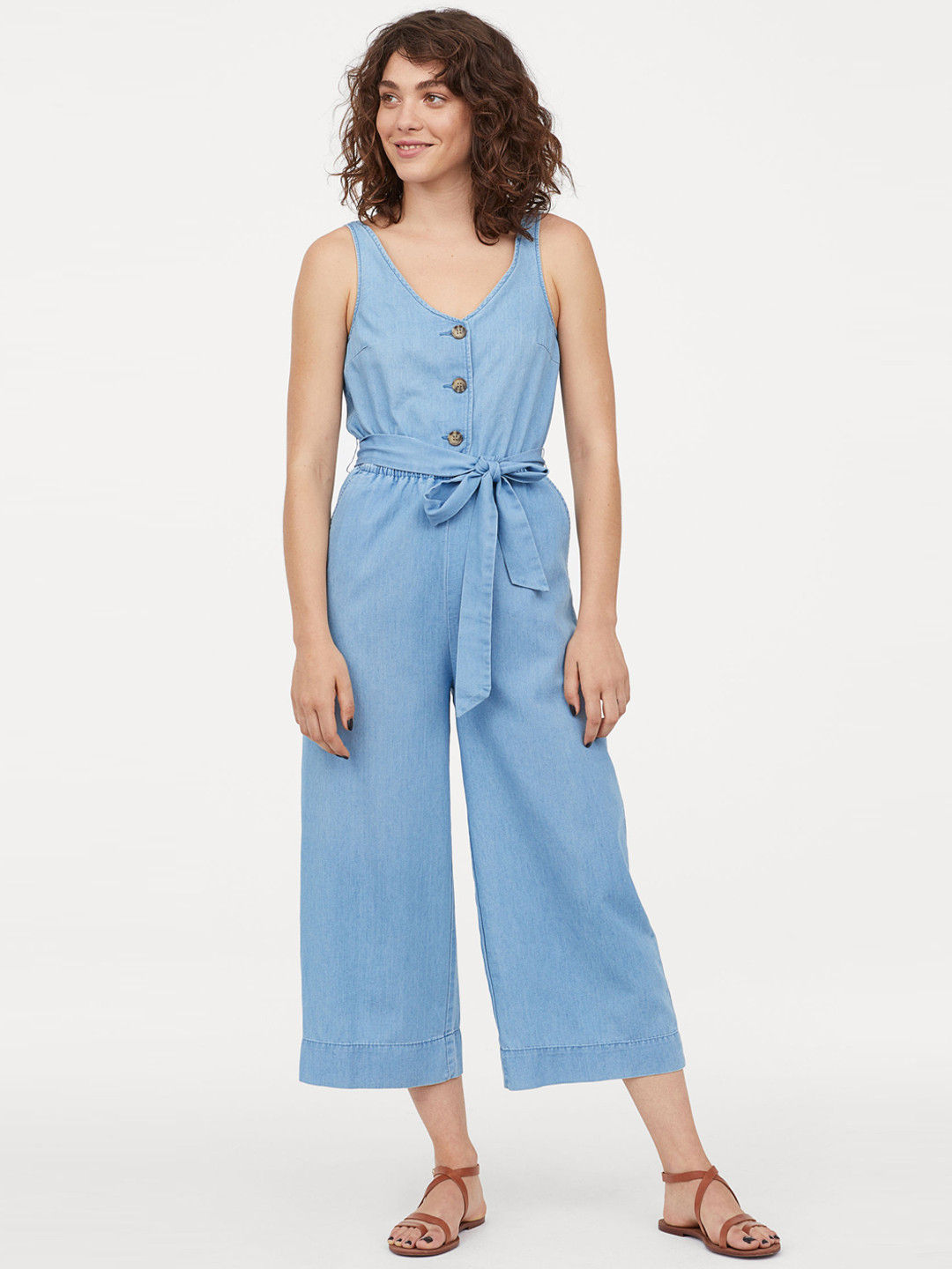 Buy H&M Blue Denim Jumpsuit Jumpsuit for Women 10441732 Myntra