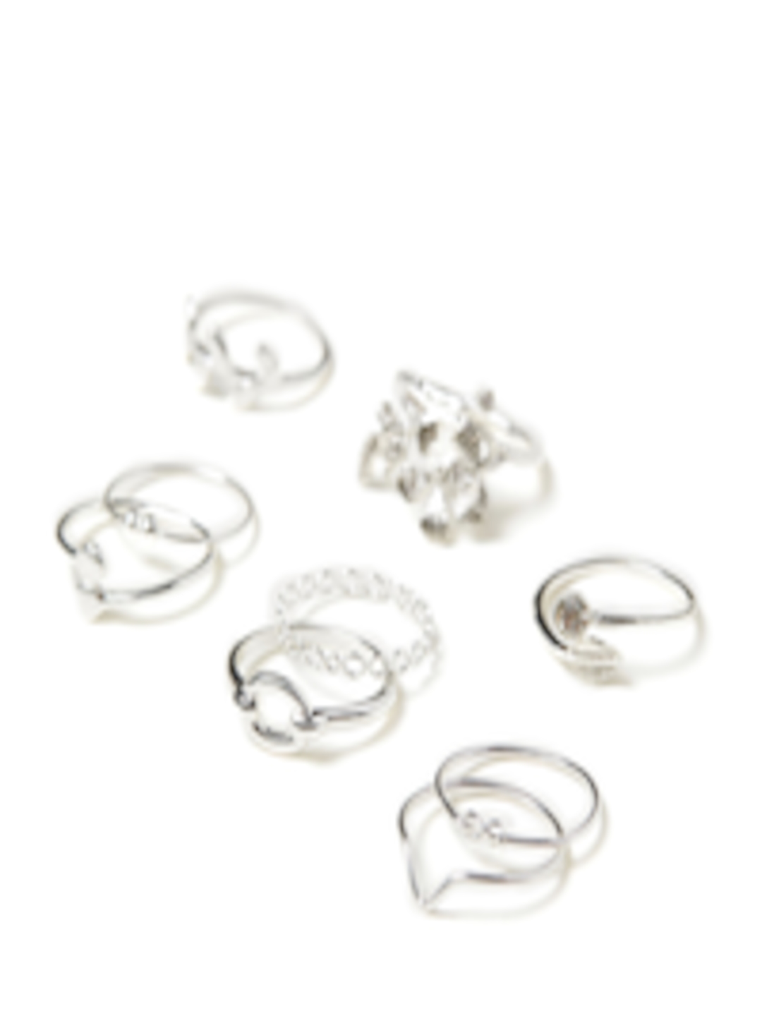Buy H&M Women Silver Toned 9 Pack Rings - Ring for Women 10436134 | Myntra