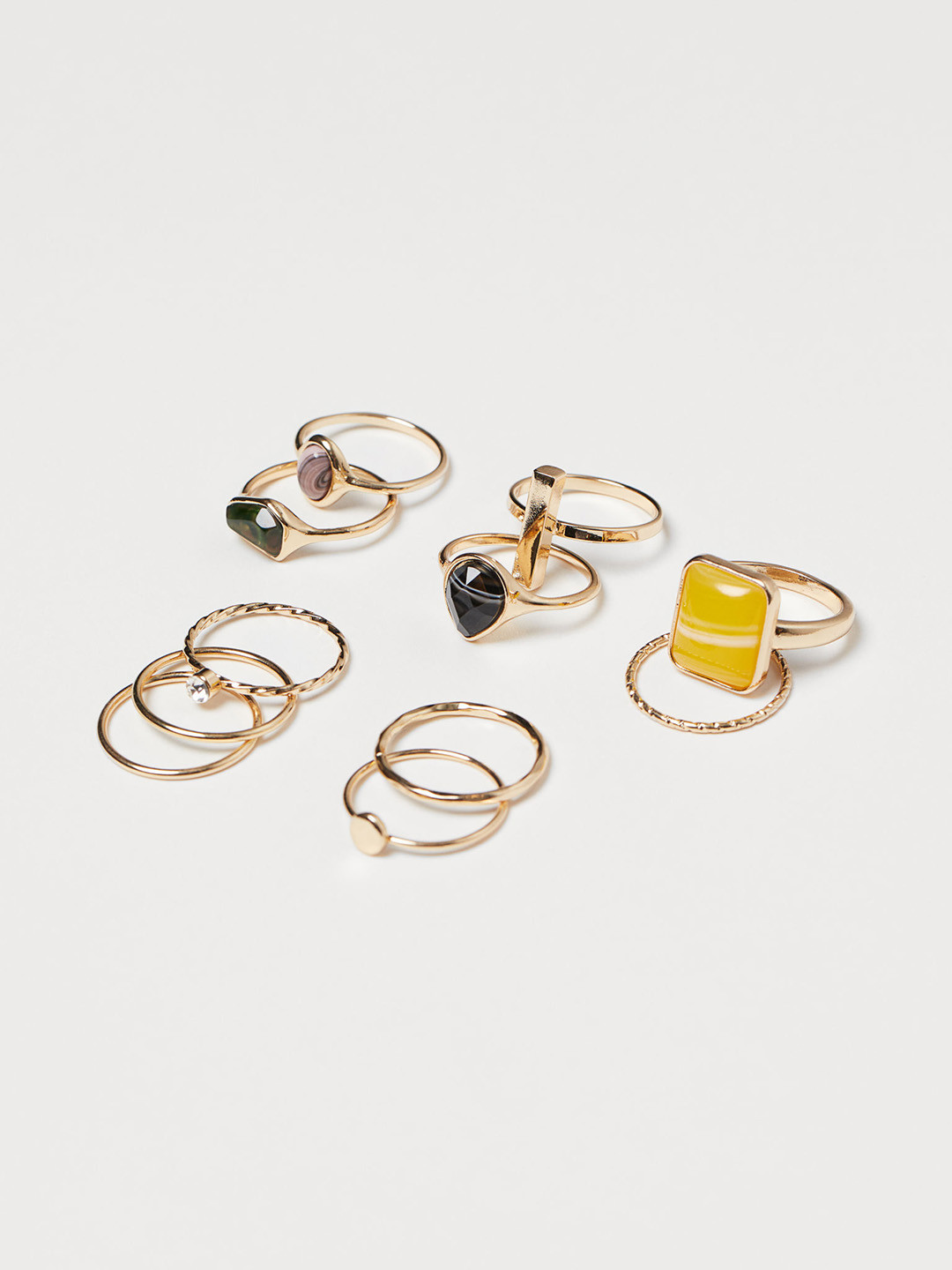 Buy H&M Women Gold Toned 10 Pack Rings Ring for Women 10449798 Myntra