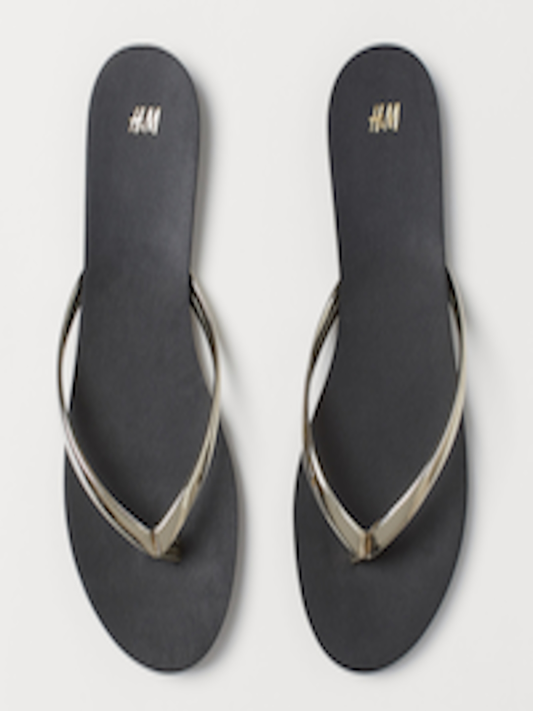 Buy H&M Women Gold Toned Flip Flops - Flip Flops for Women 10438898 ...