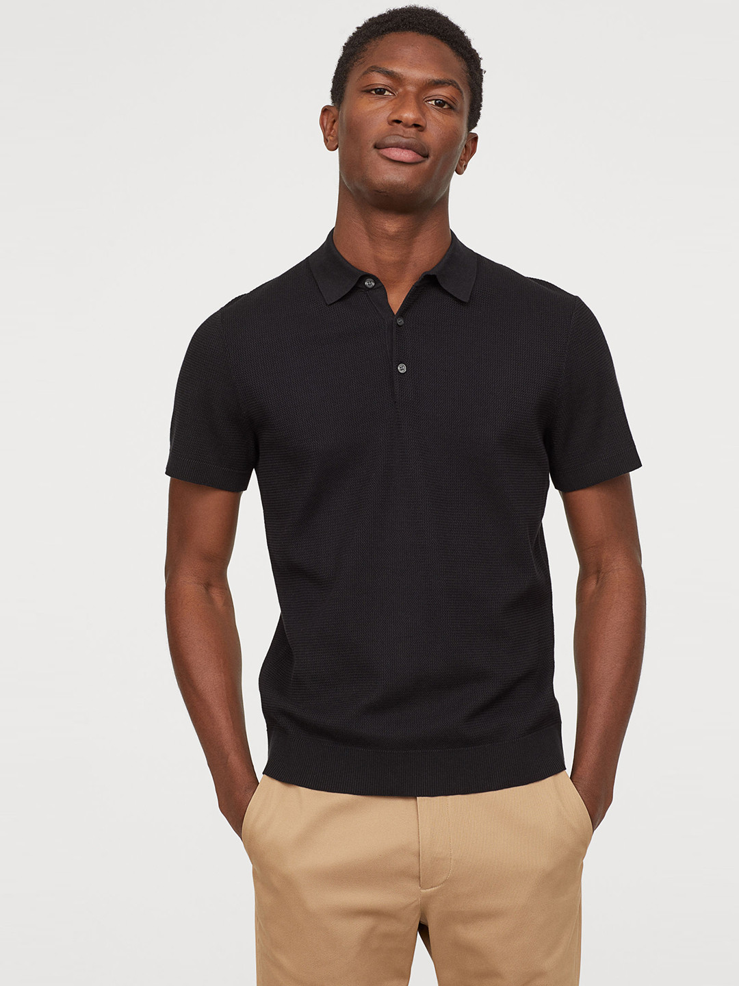 Buy HM Men Black Premium Cotton Polo Shirt Tshirts for Men 10440360