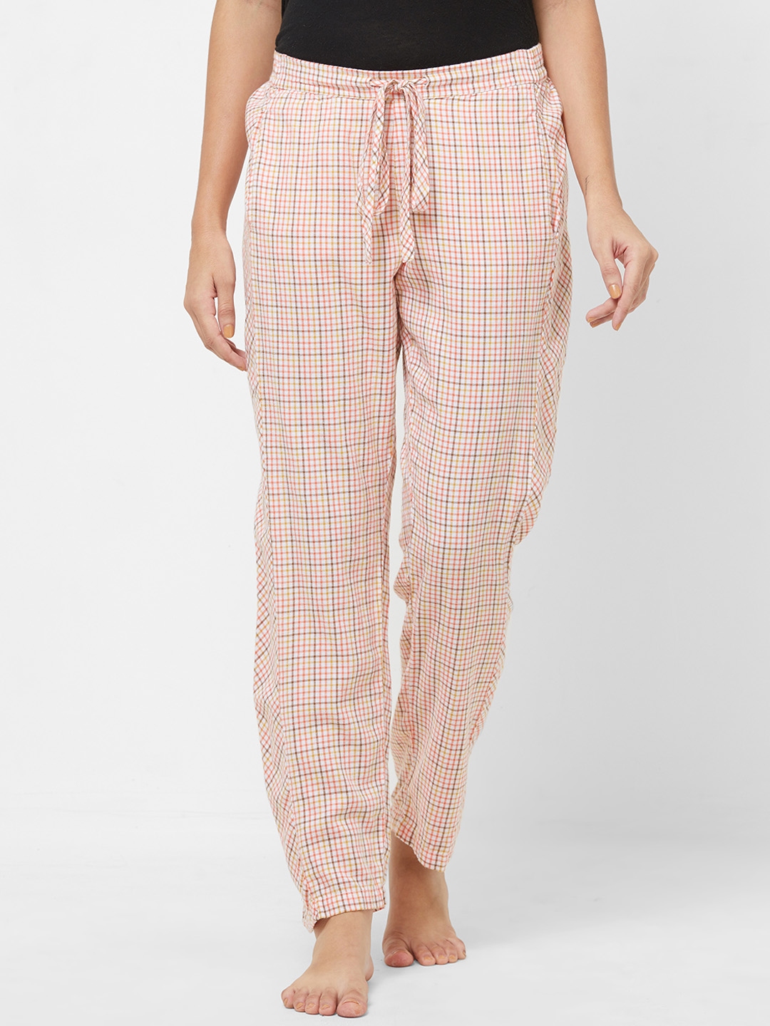 ladies checked lounge pants
