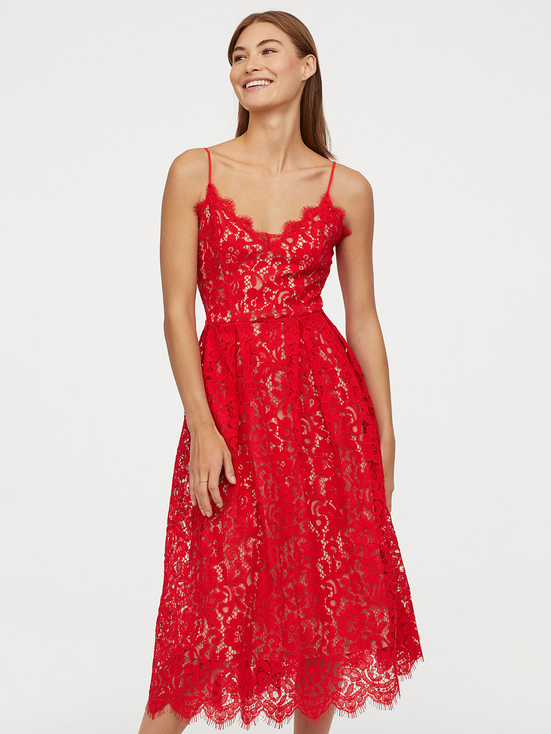 Buy H&M Women Red Lace Dress Dresses for Women 10333073 Myntra